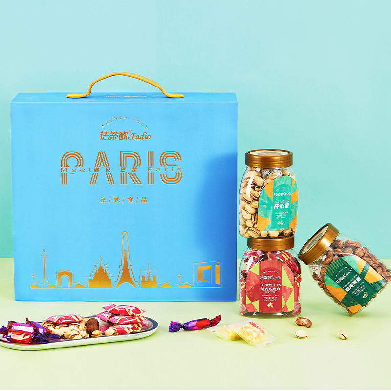 法蒂欧 零食坚果糖果礼盒年货大礼包 遇见巴黎1180g