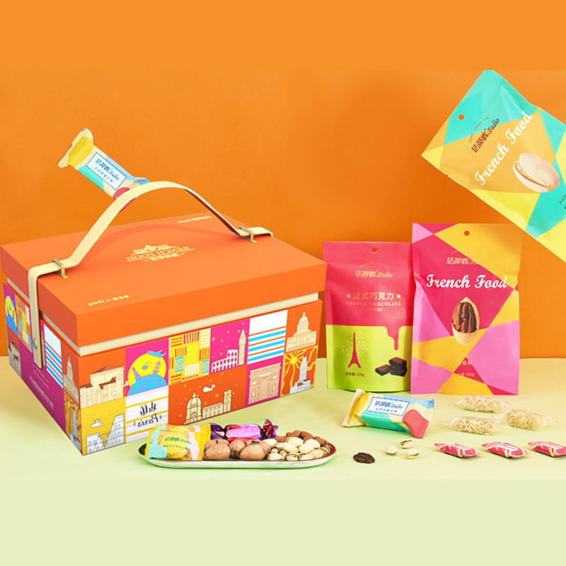 法蒂欧 零食坚果糖果礼盒年货大礼包 甄爱巴黎1745g