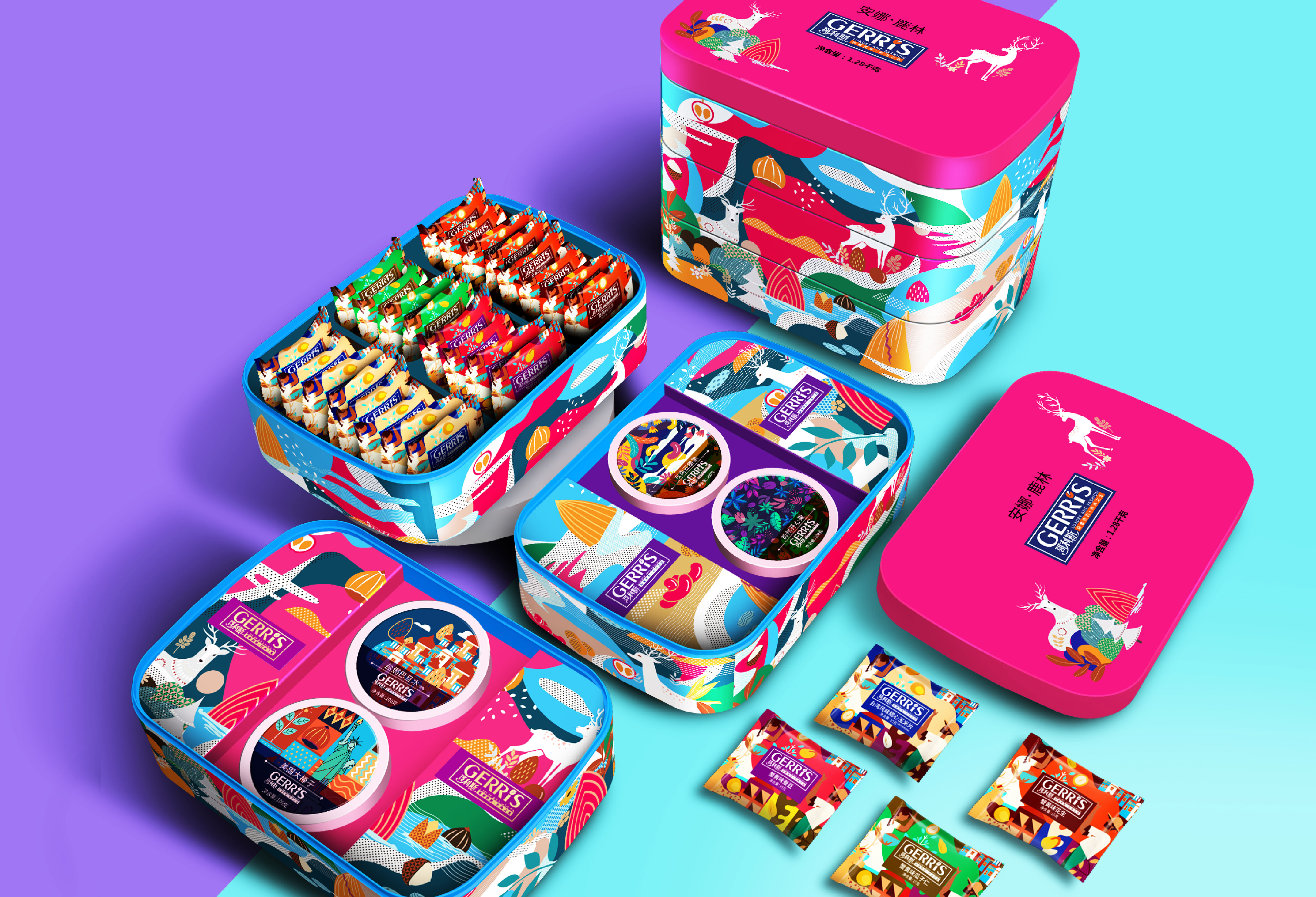 哥利斯坚果干果礼盒 安娜鹿林1.28kg