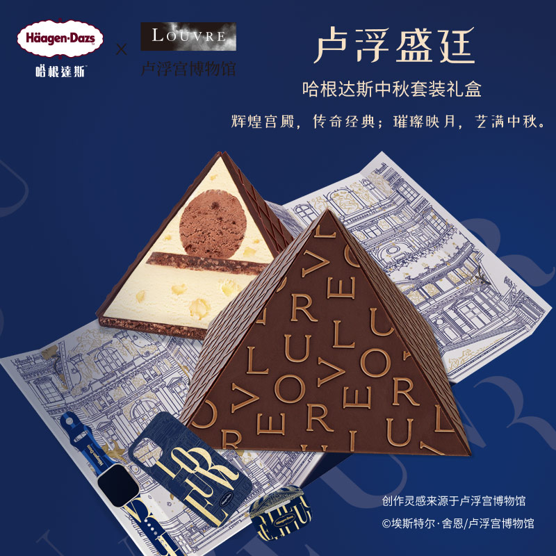 哈根达斯 卢浮盛延 冰淇淋月饼劵1080g
